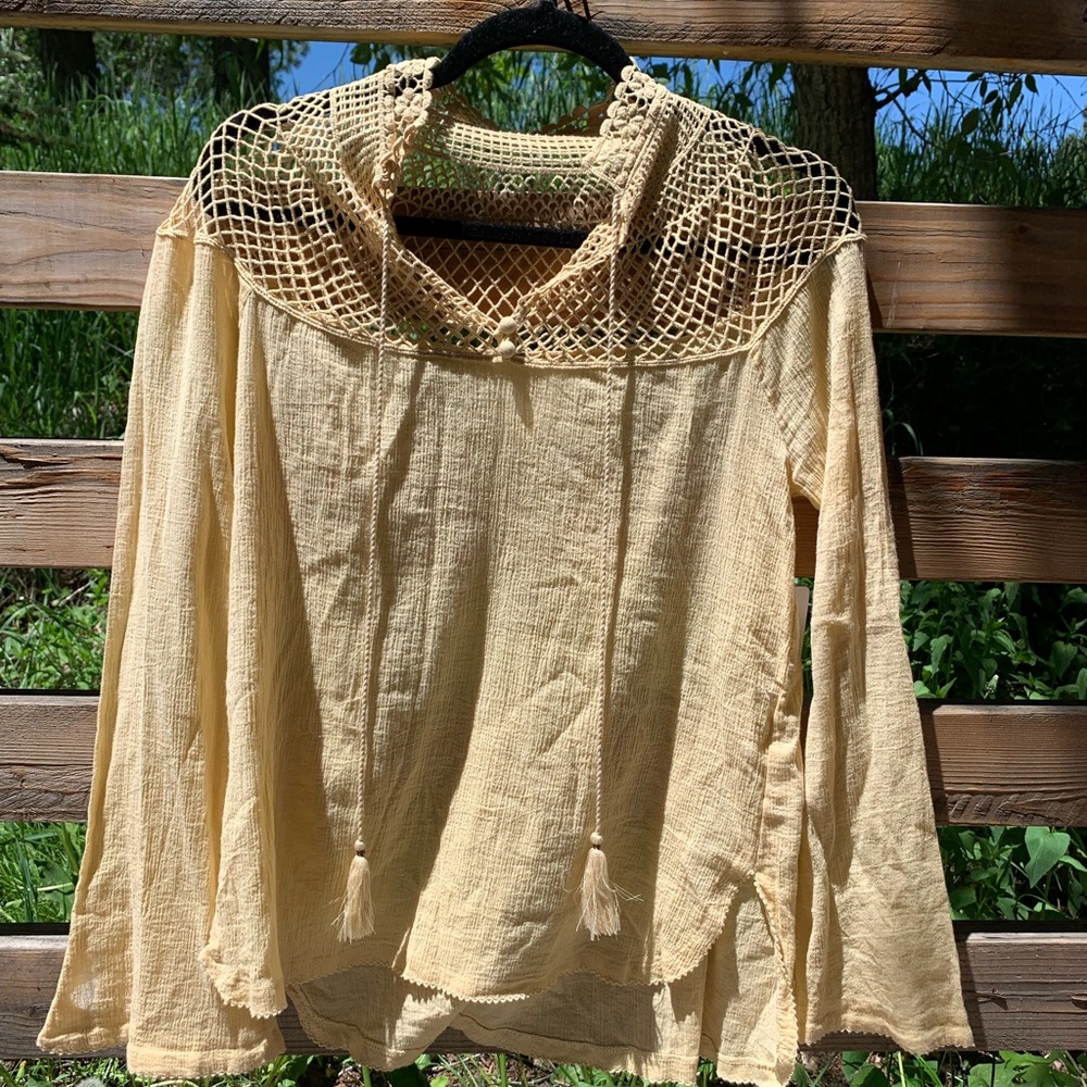 Free People linen blouse size small